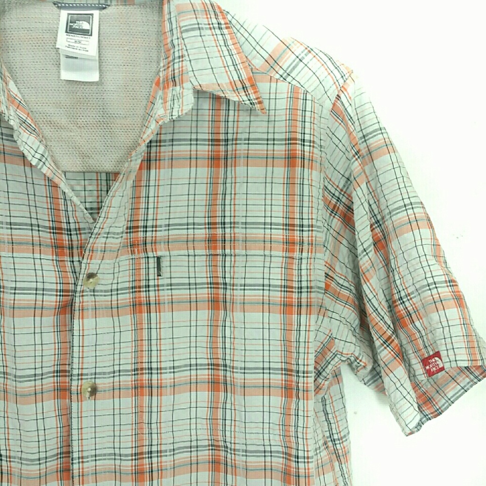 The North Face Button Up Short Sleeve Plaid Shirt